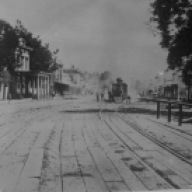 Historic photo of the area used as a part of a tabletop installation
